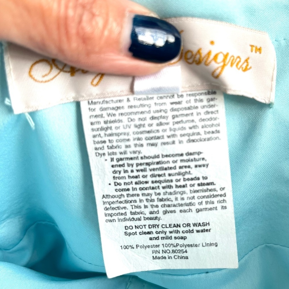 Alyce Paris Light Blue Tiered Tulle Ruffle Prom Dress Sz 2 Regencycore Fairycore - Picture 16 of 16